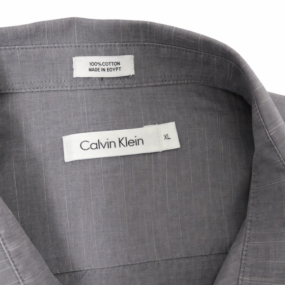 Calvin Klein Charcoal Button Down Shirt - Picture 3 of 4